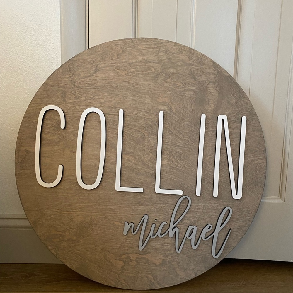 Wooden sign
